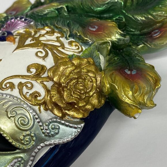 Design Toscano Wall Mask of Venice Peacock 6.5" x 13.5" Mardi Gras - READ - Picture 8 of 14